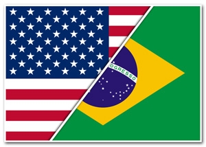 US-Brazil Flags